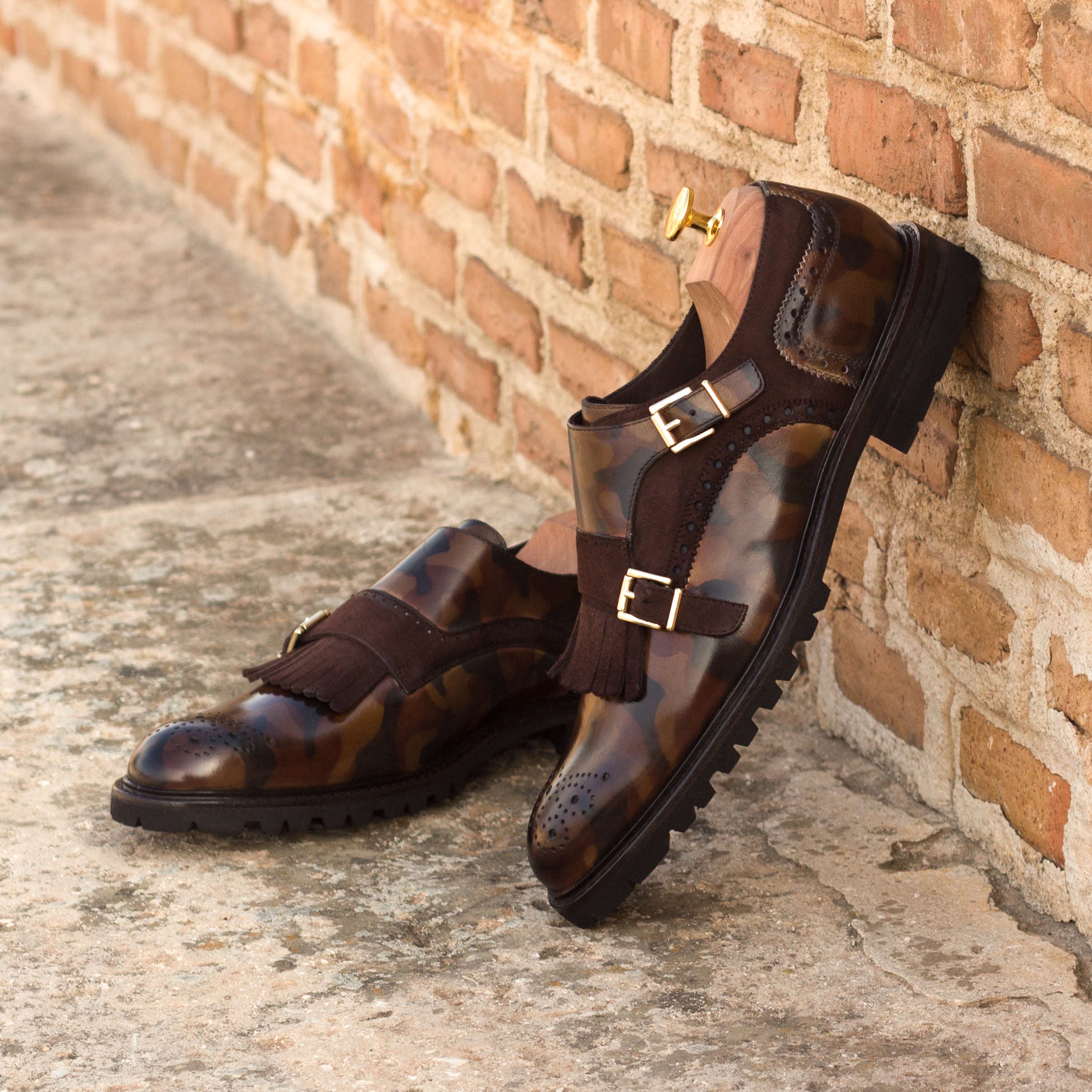 The Kiltie Ladies Monk Strap (Camo Patina)