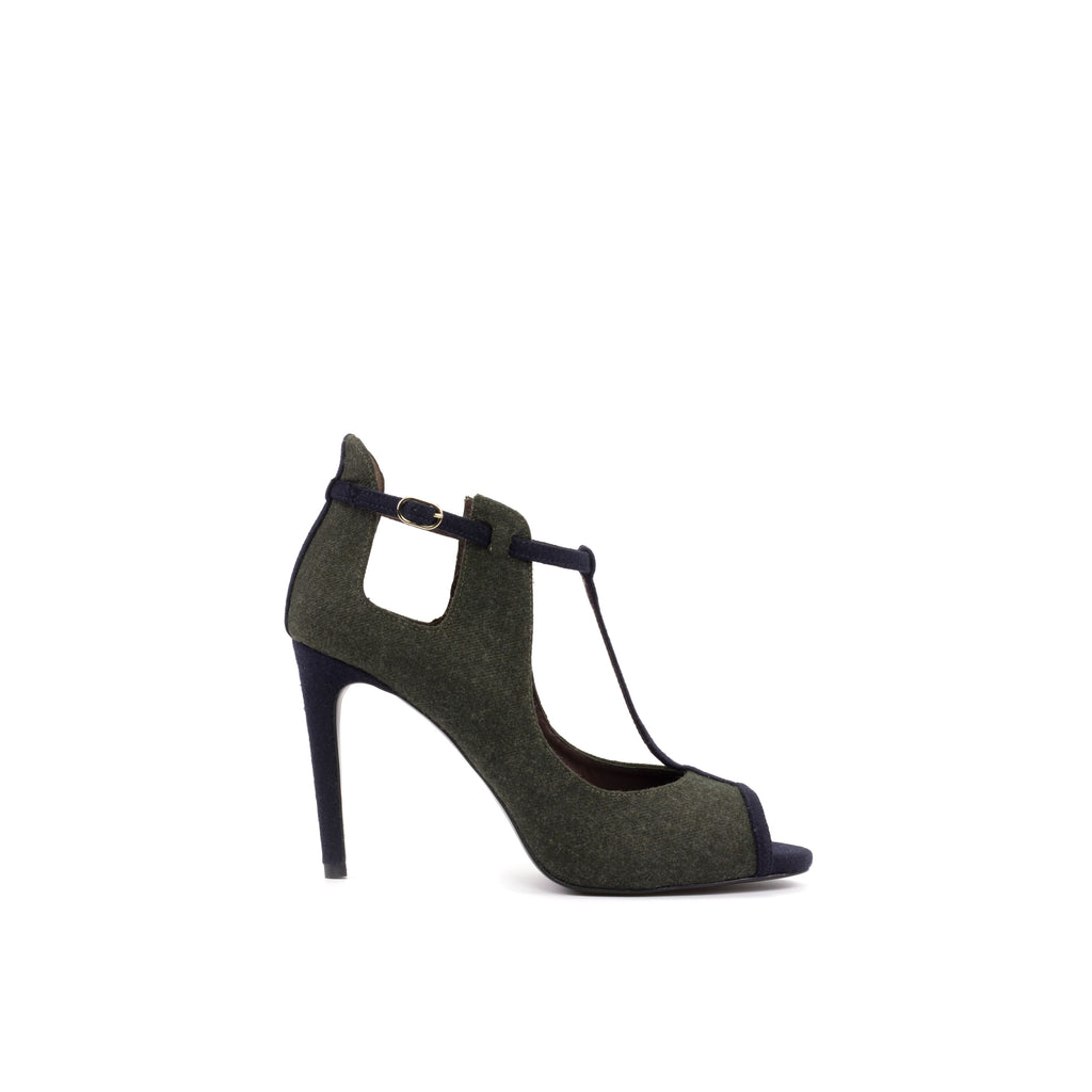 The Barcelona Ladies Heels (Flannel Green)