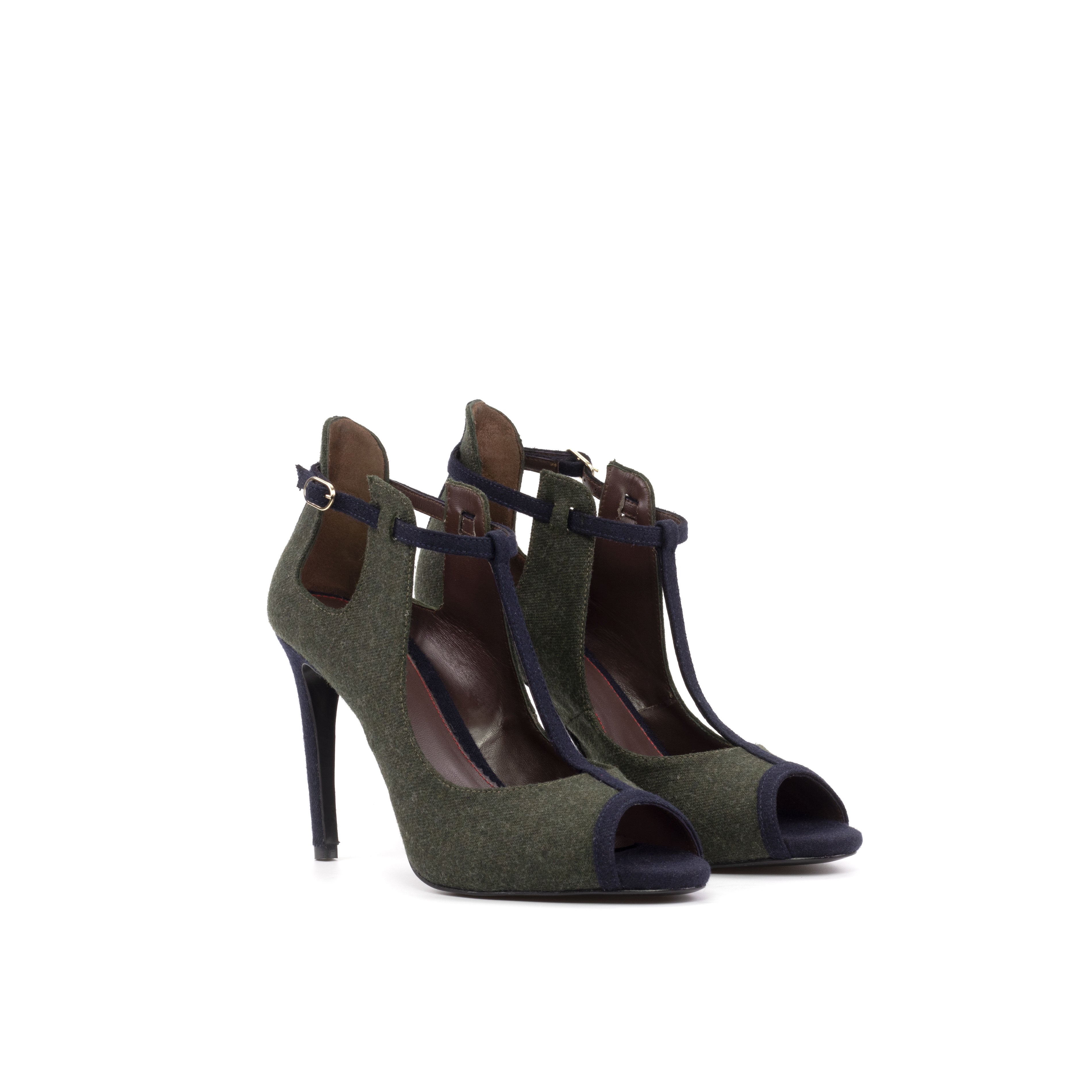 The Barcelona Ladies Heels (Flannel Green)