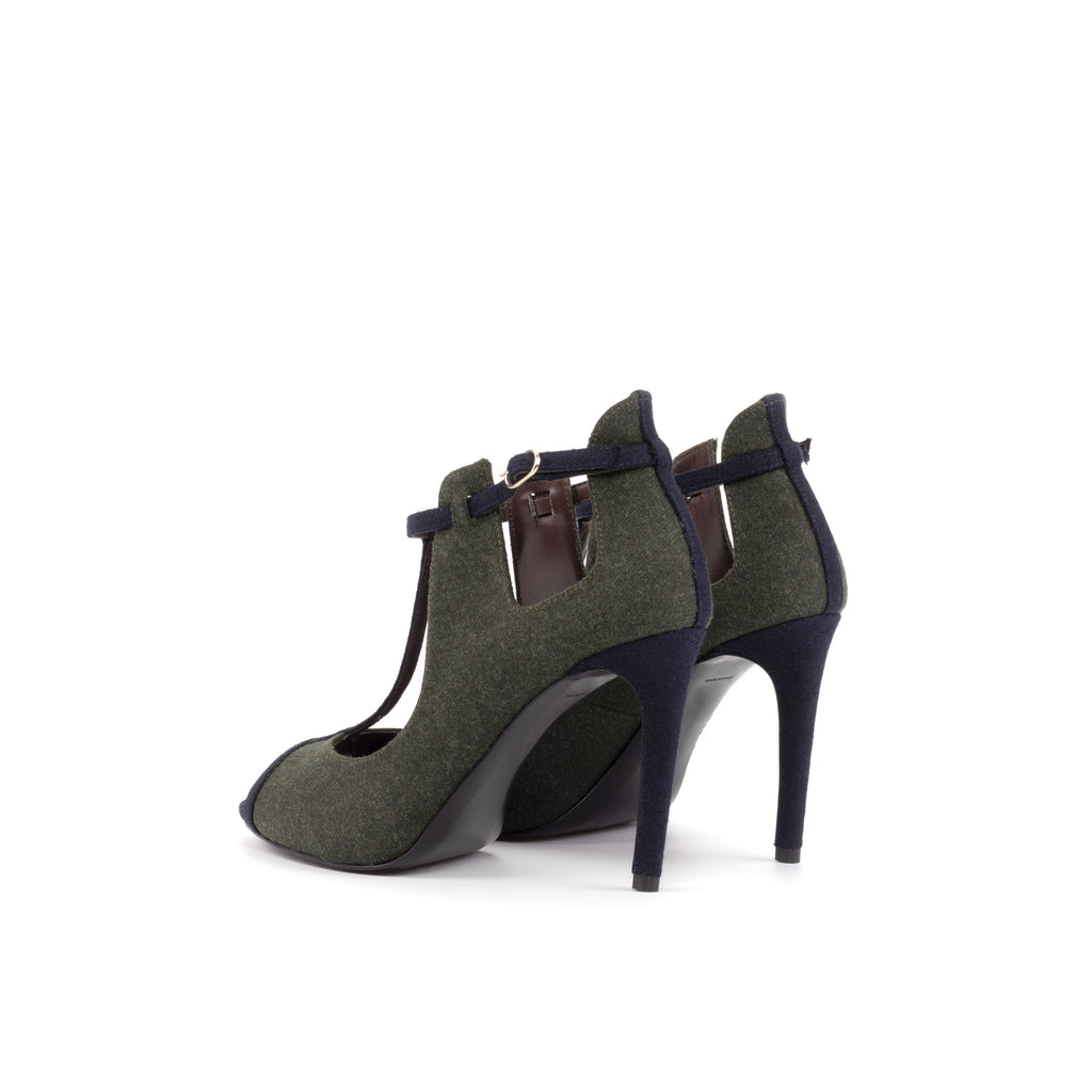 The Barcelona Ladies Heels (Flannel Green)